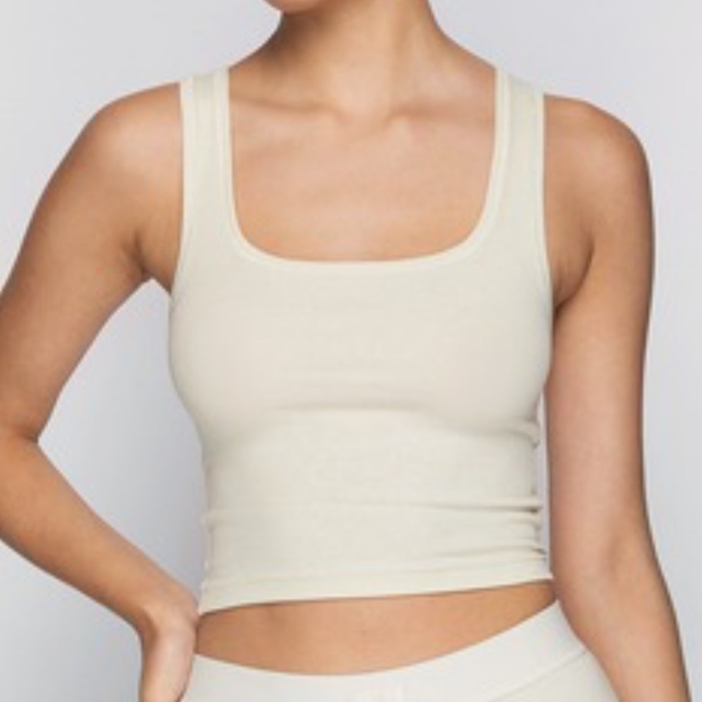 SKIMS Cotton Rib Tank (S) - Bone